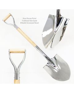 D-Handle Chrome Ceremonial Shovel